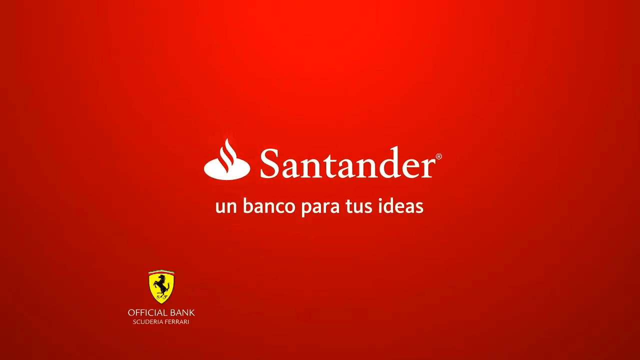 Comercial SANTANDER F1 QUEMANDO LLANTA 10S, edición Alo Briones